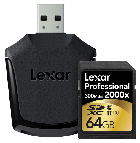 Lexar Pro 2000x SDXC 64GB UHS II con lettore, card a suoer velocità